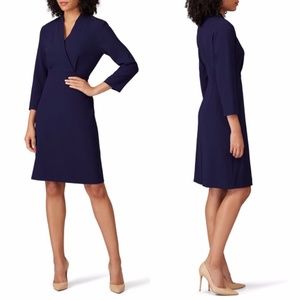 MM Lafleur Niko Navy 3/4 Sleeves Dress Size 4